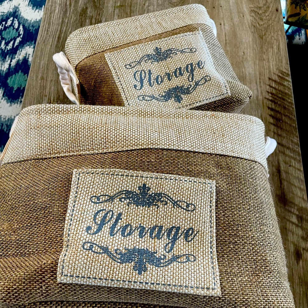 Set of storage containers from HOBBY LOBBY new. 12.6 by 8 /3by10.2 inches
